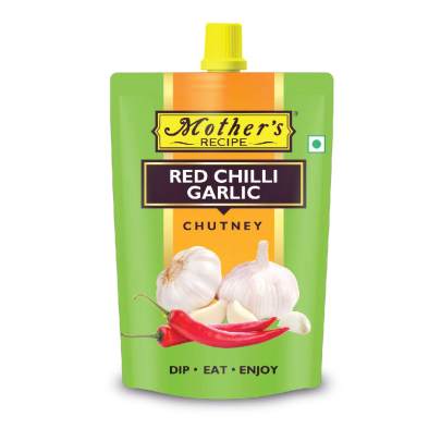 Mothers Recipe Red Chilli Garlic Chutney Pouch, 200 g