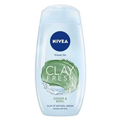 NIVEA CLAY FRESH  GINGER AND BASIL  SHOWER GEL 250 ML
