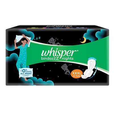 P AND G WHISPER BINDAZ NIGHTS XXXL 20PADS