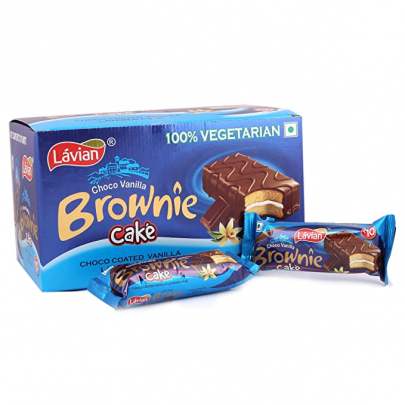 PRAYAGH LAVIAN CHOCO VANILLA BROWNIE CAKE 10RS