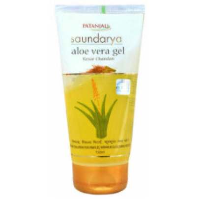 Patanjali Saundarya Aloe Vera Gel - Kesar Chandan, 60 ml