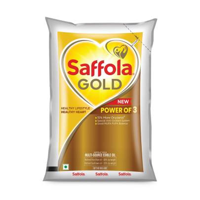 Saffola Gold oil , 1 Ltr pouch