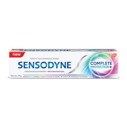 Sensodyne Toothpaste Complete Protection+, All in One daily oral care tooth paste for sensitive teeth, 70 gm