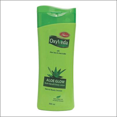Simco Oxyveda Aloe Glow Multi-Benefit Body Lotion, 300 ml | Nourishing Body Lotion with Aloe Vera & Shea Butter | Moisturizing Body Lotion for Smooth 