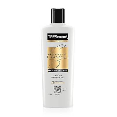 TRESemme Keratin Smooth Conditioner 190 ml, With Keratin & Argan Oil for Straight, Shiny Hair - Nourishes Dry Hair & Controls Frizz, For Men & Women