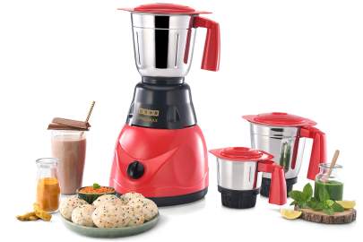 USHA SpeedMax 500-Watt Copper Motor Mixer Grinder with 3 Jars (Random color)