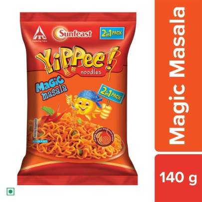 Yipee Noodles Magic Masala 2 In 1 pack, 140g